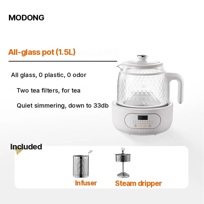 Glas-Elektro-Health-Pot mit doppelter Verbrühschutzschicht