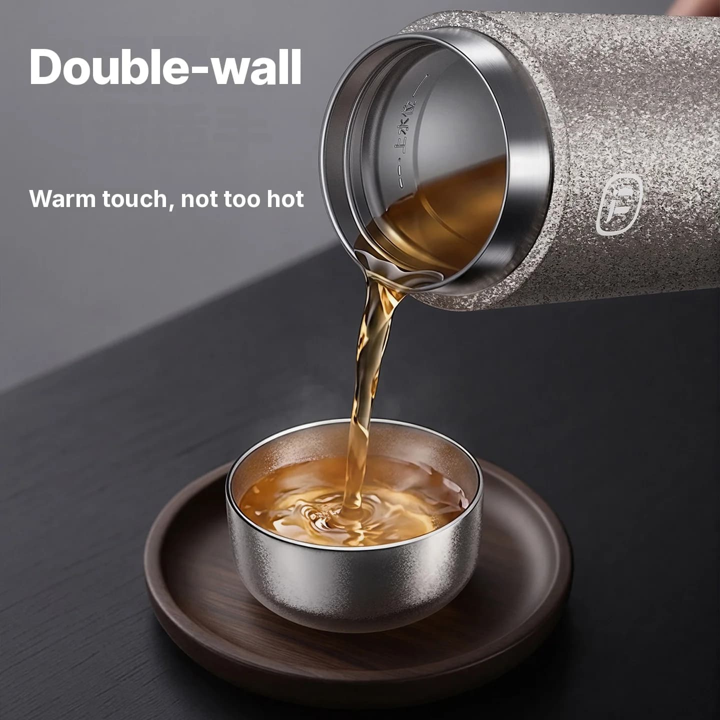 Reines Titan Gongfu-Teetassenset 55ml handgefertigt schlicht