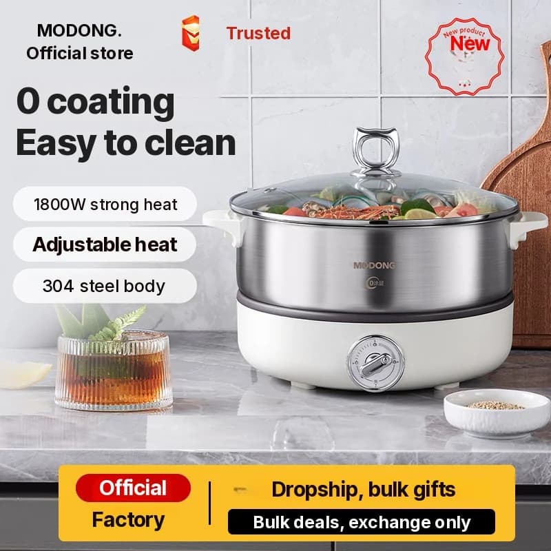 Geteilter elektrischer Hot Pot mit Edelstahl-Innenbehälter 1500W
