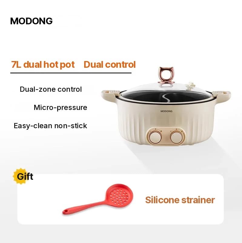 Elektrischer Hot Pot mit Trennwand, 6L-8L, 220V, für 5-6 Personen