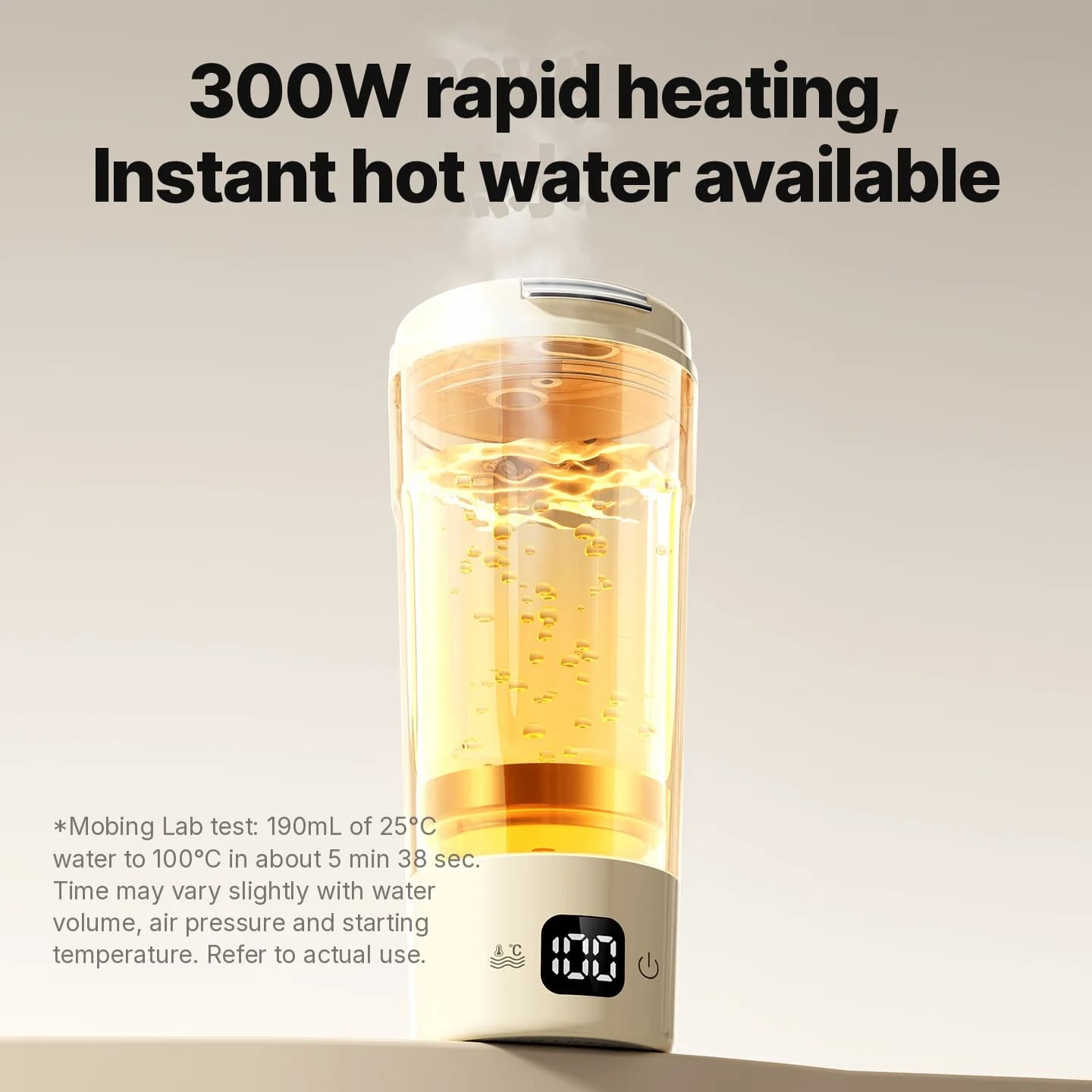 Tragbarer elektrischer Heizbecher, 400mL, 7 Temperaturstufen