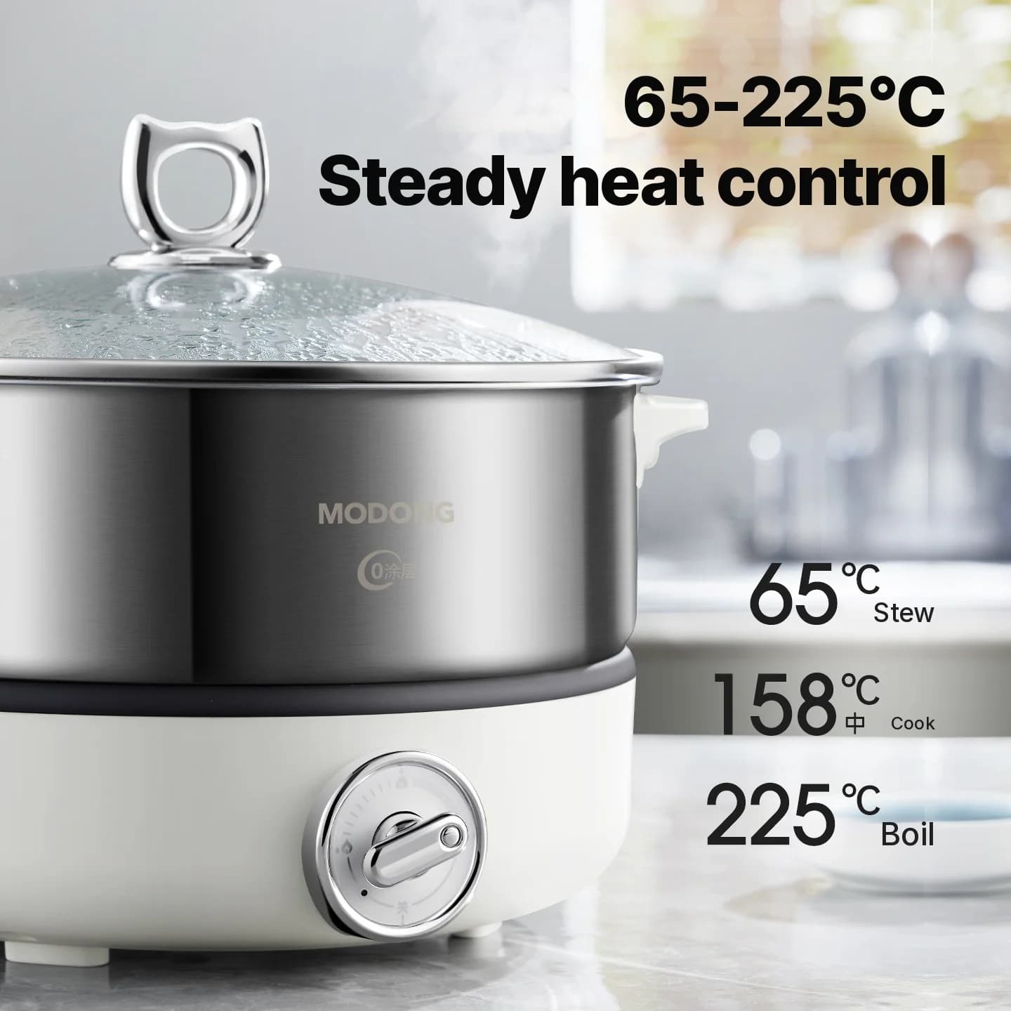 Geteilter elektrischer Hot Pot mit Edelstahl-Innenbehälter 1500W