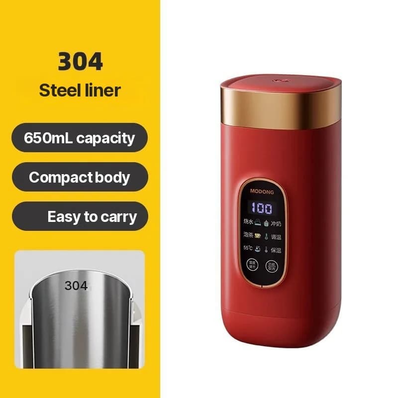 Tragbarer elektrischer Heizwasserbecher 650ml 304-Innenbehälter 220V