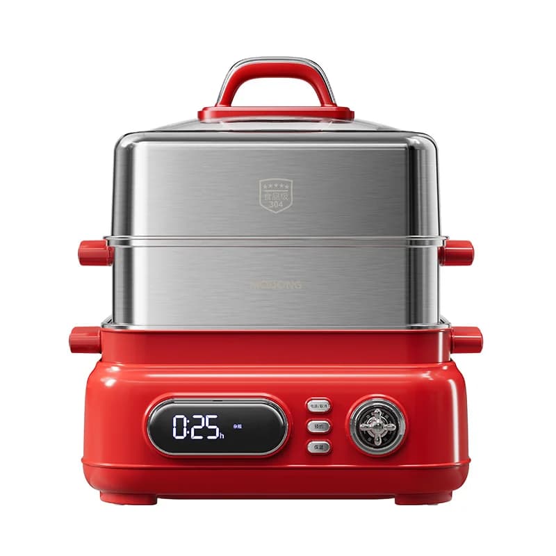 Elektrischer 3-Etagen-Dampfgarer aus Edelstahl, 18L, 220V, 1500W