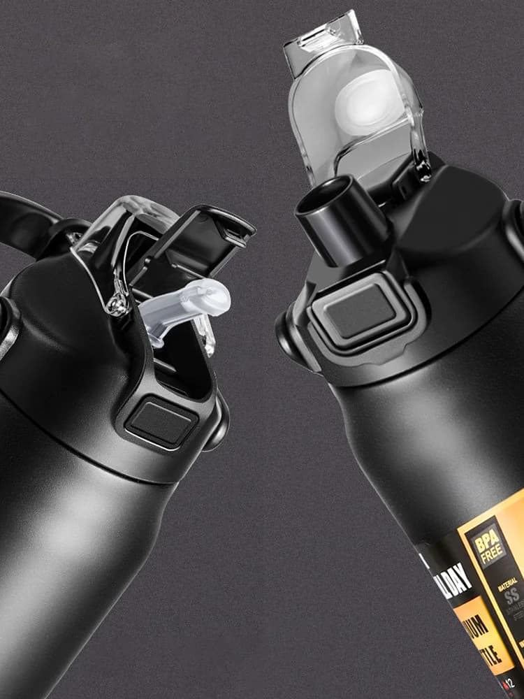Outdoor-Thermosbecher mit Strohhalm 0.8-1.5L