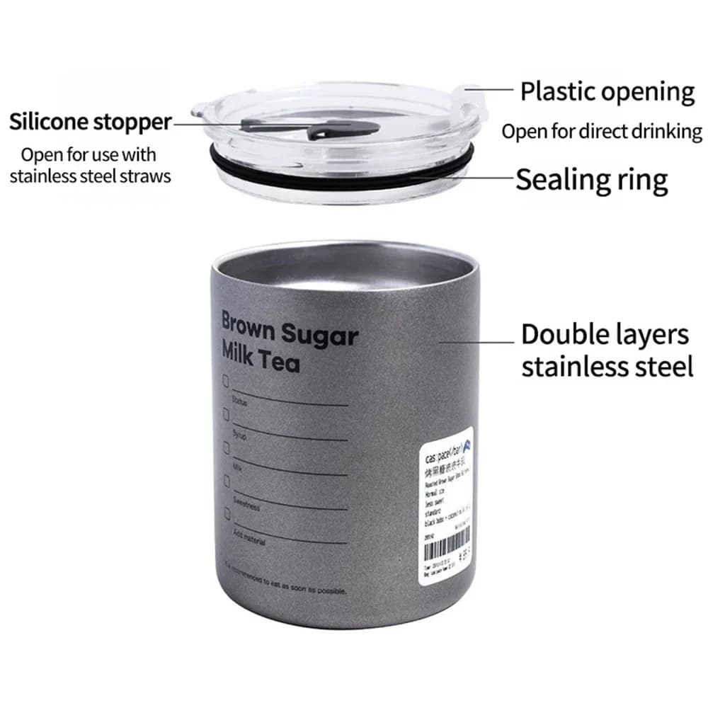 600ml Strohhalm-Thermosbecher